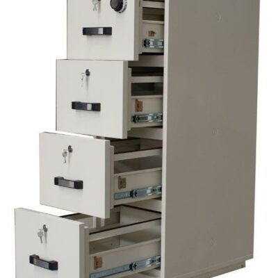 4-Drawer Fireproof File Cabinet for Secure Document Storage 