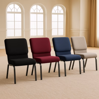 Comfortable Fabric Church Chair with Sturdy Steel Frame