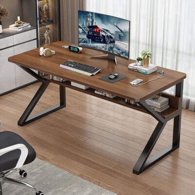 Desk with Metal Stand – Stylish & Durable