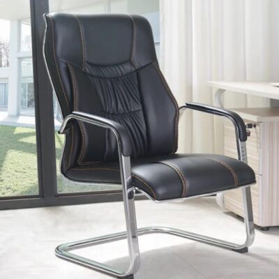 Leather Visitors Office Chair – Stylish & Comfortable Guest Seating